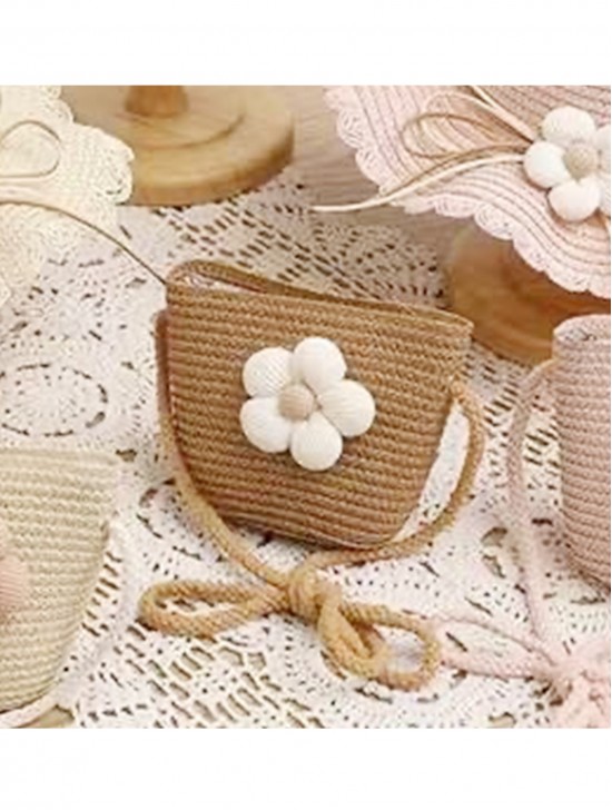 Kid's Crochet Mini Bag W/ Flowers